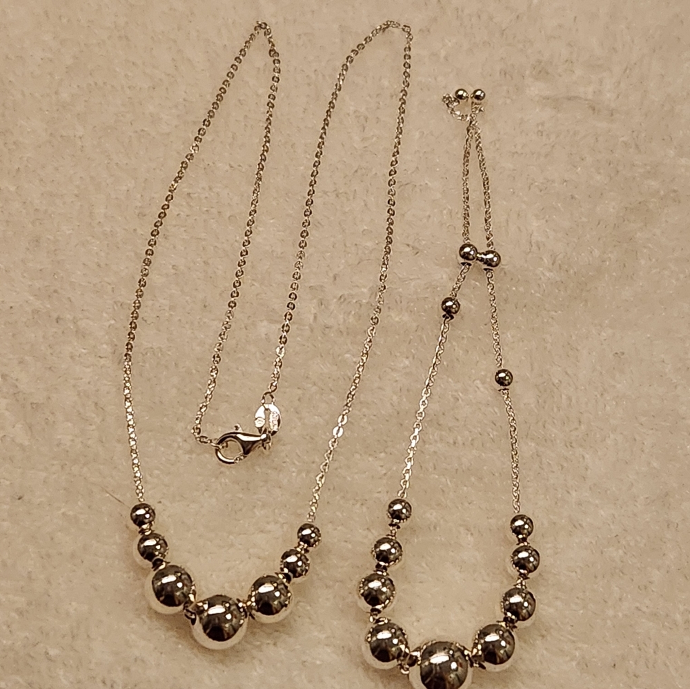 Super cute , 925 bright shiny Sterling Silver necklace & bracelet set..